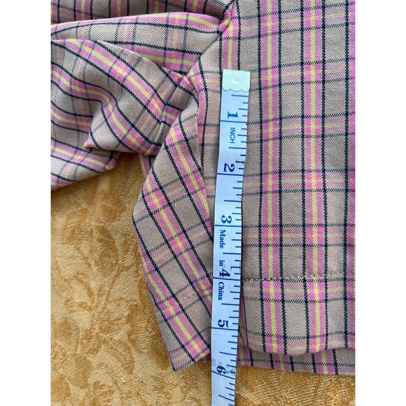 Anthropologie Plaid Essential Slim Short: Size US 8 - Picture 8 of 8
